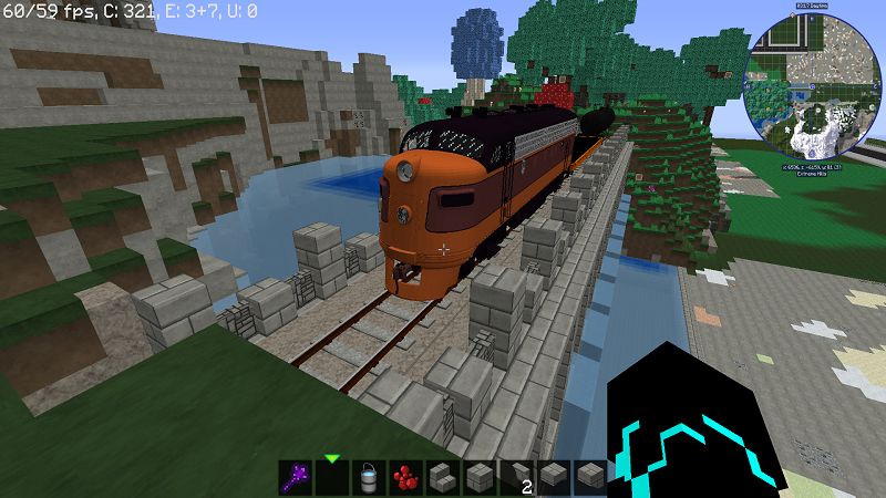 train on dam in city train on dam in city